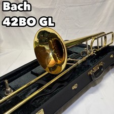 BACH 42BO GL Tenor Bass Trombone Professional Model Used With Case Mouthpiece