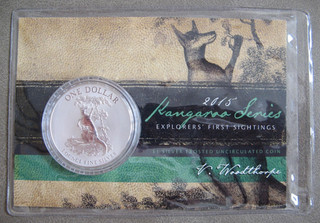 2015 RAM $1 One Dollar 1oz Silver Kangaroo Frosted Coin Carded
