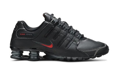 Nike Shox NZ Black White Varsity Red Sneakers 378341-017 Mens Size