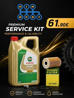 5L CASTROL EDGE 5W-30 LL Motoröl MANN Ölfilter für VW GOLF 5 6 T5 T6 1.6/2.0TDI