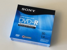 Sony Handycam DVD-R 4 Pack 30min 1.4GB Single Sided Mono Faced Discs SEALED New