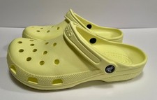 Crocs Classic Clog Sandals Neon Yellow Comfort Casual Unisex Mens 8 Women's 10