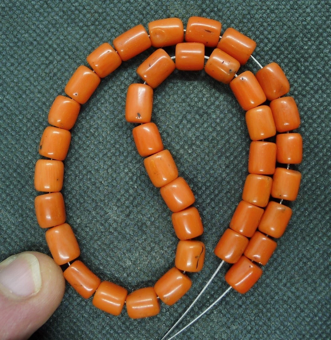 Collier Long 47cm En Pierre De Corail - Perles Pour Bijoux