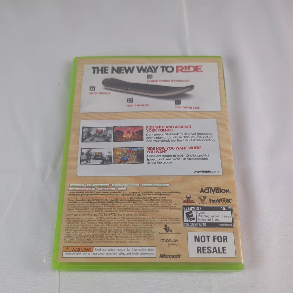 Activision XBox 360 Tony Hawk Ride Skateboard Wireless Board Controller & Game - Image 3 of 4