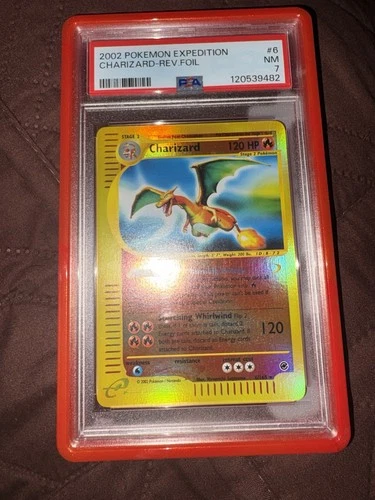 2002 Pokemon Expedition Charizard Reverse Foil 6/165 Base Set Vintage PSA 7