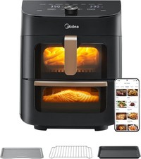 Image of Midea 11L Dual Zone Air Fryer Oven with Wi-Fi & Alexa - 2 Draws MAF002S