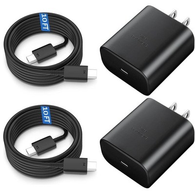 45W Samsung USB-C Super Fast Charger Type C Android Phone 10 FT, black 