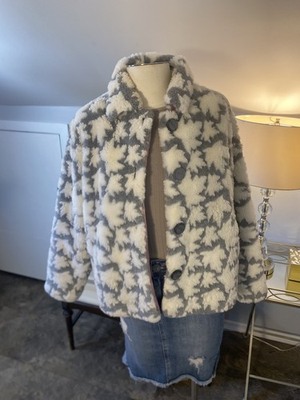 #ad #ad Vintage amp; Rare Northern Lifestyles Women’s Coat Gray amp; White Maple Leaves Size S $69.99