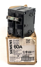 Siemens B260 60 Amp 2 Pole Circuit Breaker 240V Plug On Type QP — NEW (1pc)