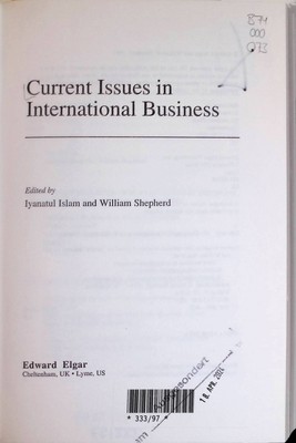 Current Issues in International Business New Horizons in International Business 