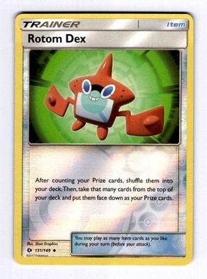 Rotom Dex SM Base Set #131 (2017) Uncommon Reverse Holo NM Pokemon