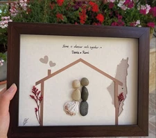A beautiful handmade art frame that speaks of love and belonging