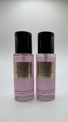 2 Victoria s Secret Velvet Petals Shimmer Mist Fragrance Body Mist Travel 2.5oz