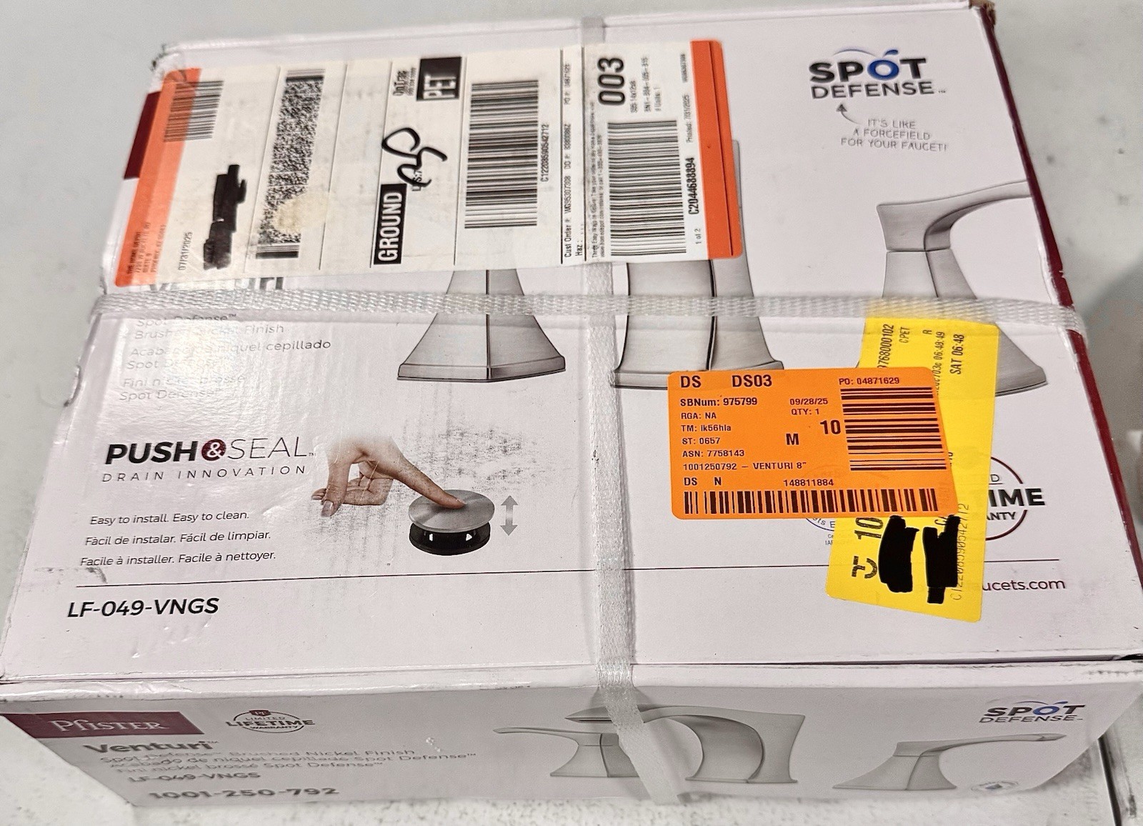 Pfister Venturi 8" Widespread 2-Handle Bath Faucet Brushed Nickel LF-049-VNGS