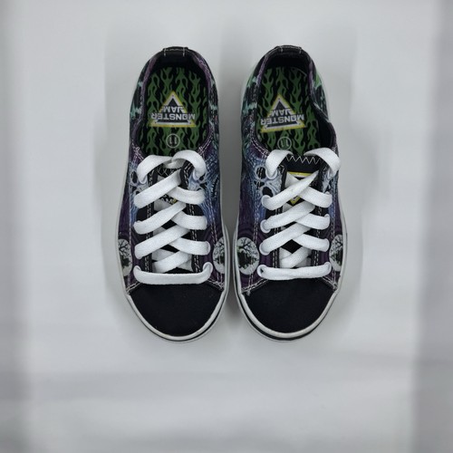 Monster Jam Youth Größe 11 Gravedigger Canvas Schnürschuhe Sneaker