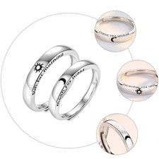 2pcs Anelli di Coppia Creativi Anelli Decorativi Gioielli () Accessori Dita