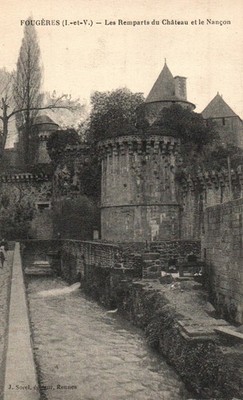 Old postcard 35 - Fougeres (Ille et Vilaine) - Les Remparts du Château et le Nançon