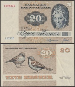 Denmark, 20 Kroner, 1979, VF+++, P-49