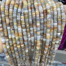 3x6mm Natural Crazy Agate Heishi Disc Spacer Beads for Jewelry Making DIY 15 IN