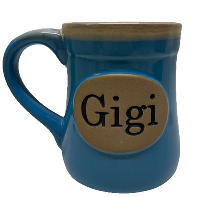 Burton & Burton 16oz Blue Pottery Mug GiGi The Best Job I've Ever Had Is Being A