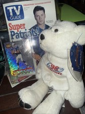 1998 Limited Treasures Drew Bledsoe plush bear W/ Tvguide And Card