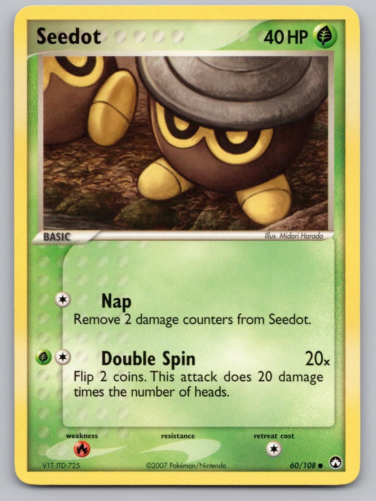 Seedot 60/108 Common Power Keepers Pokemon Lightly Played