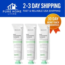 Nano Hydroxyapatite Toothpaste for Enamel Care - Safe for Family Use, 3-Pack