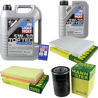 INSPEKTIONSKIT FILTER LIQUI MOLY ÖL 6L 5W-30 für Audi A3 8L1 1.6 1.8 TT 8N3 8N9