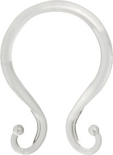 Kenney KN61211 Rust-Proof Smooth Plastic Shower Curtain Rings Standard, Clear