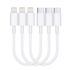 Short USB C to Lightning Cable 3Pack 7Inch Mfi Certified Iphone Fast