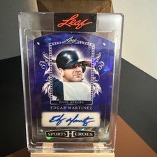 EDGAR MARTINEZ 2025 LEAF BASEBALL SPORTS HEROES HALL HEROES AUTOGRAPH #D/15 AUTO