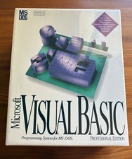 SEALED Visual Basic 1.0 Professional for DOS, 3.5"  5.25" disks, all books
