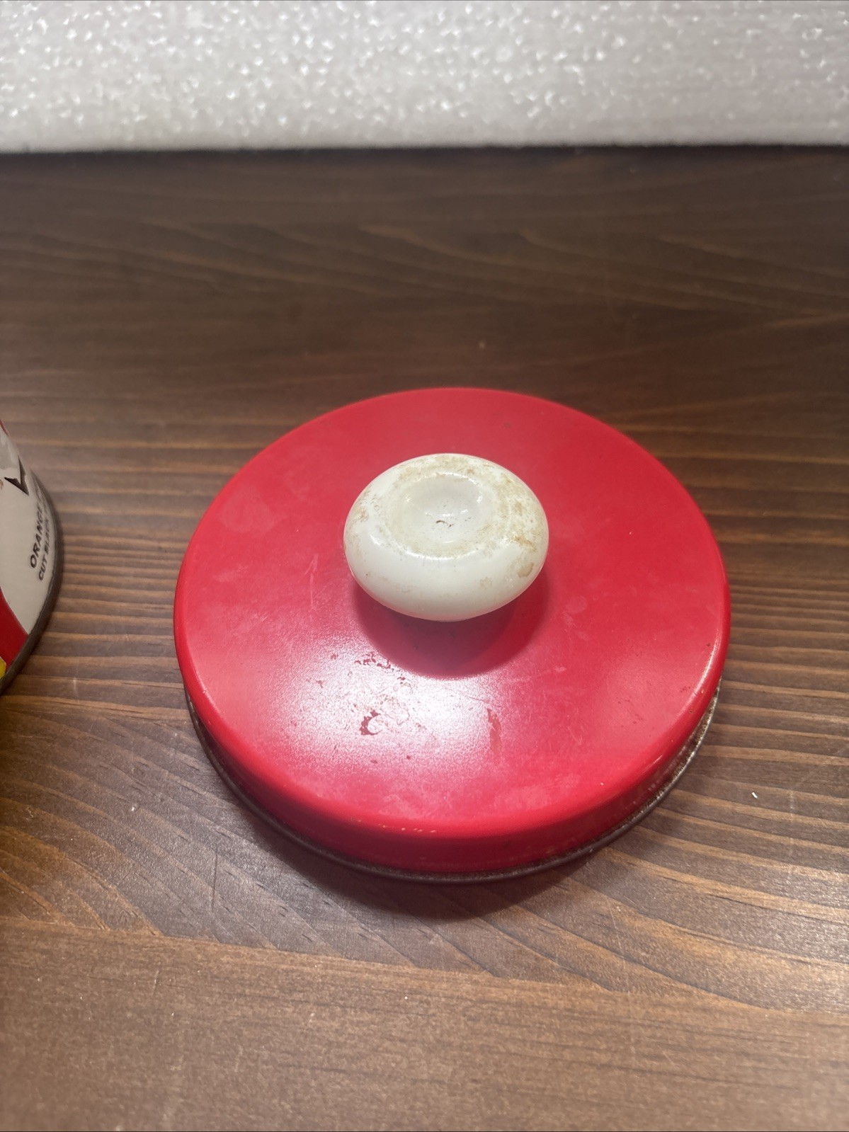 Vintage Lipton Tea Canister Button-Top Tin JL Clark Metal Containers 1970's