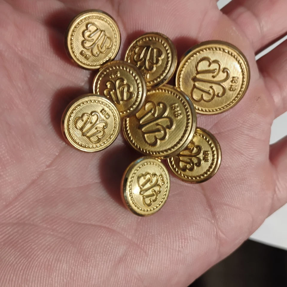 Brooks Brothers 1818 metal blazer replacement button set 8 - Image 3 of 4