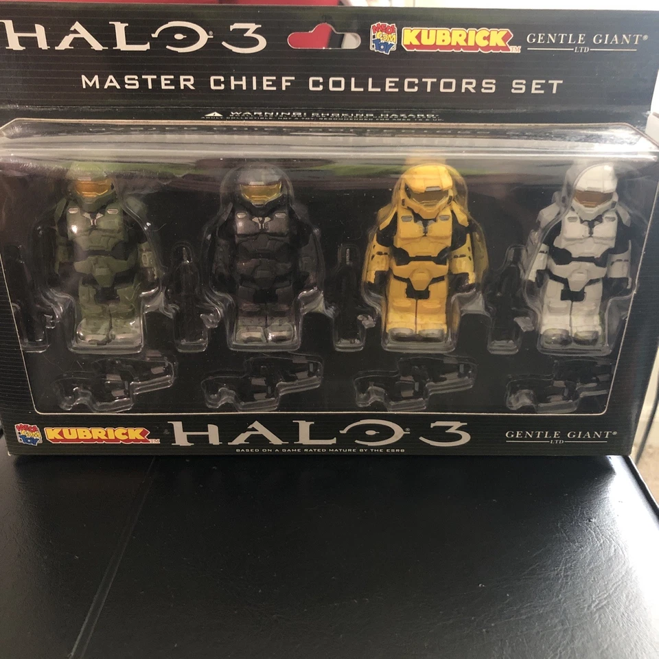 2008 Kubrick Toys Medicom Halo 3 Master Chief Spartan 3” Figure Set 4 Figures - Image 2 of 4