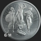 Silver Shield Rising Virtues 1 oz .999 Silver Round USA Made DISCONTINUED