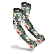 Farmer's Defense GARDENING Sleeves Tropical Flower UV Cooling for Protection S/M