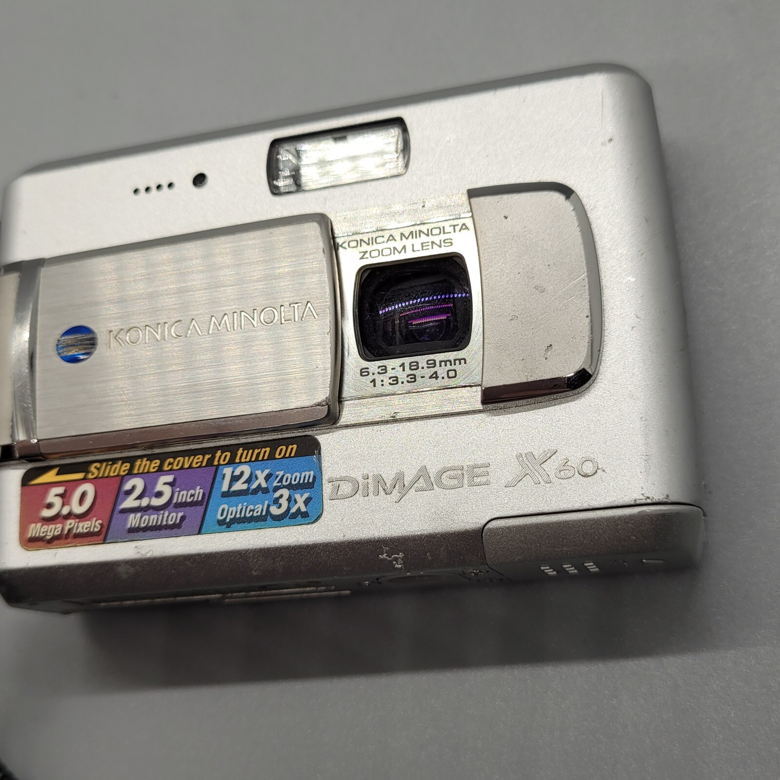 Konica Minolta Digital Camera Dimage X60 5.0MP Silver Tested eBay