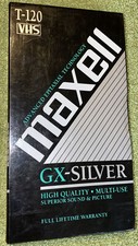 Maxell 214016 120 Minute Gx Silver Video Tape NEW