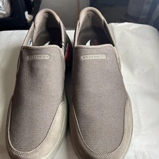 Skechers Men’s Loafer Beige Brown Pullon On Size 12 (new) Arch Fit Air Cooled