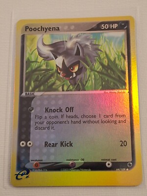Poochyena/Fiffyen Reverse Holo 64/109 Pokemon Ruby & Sapphire ENG Vintage