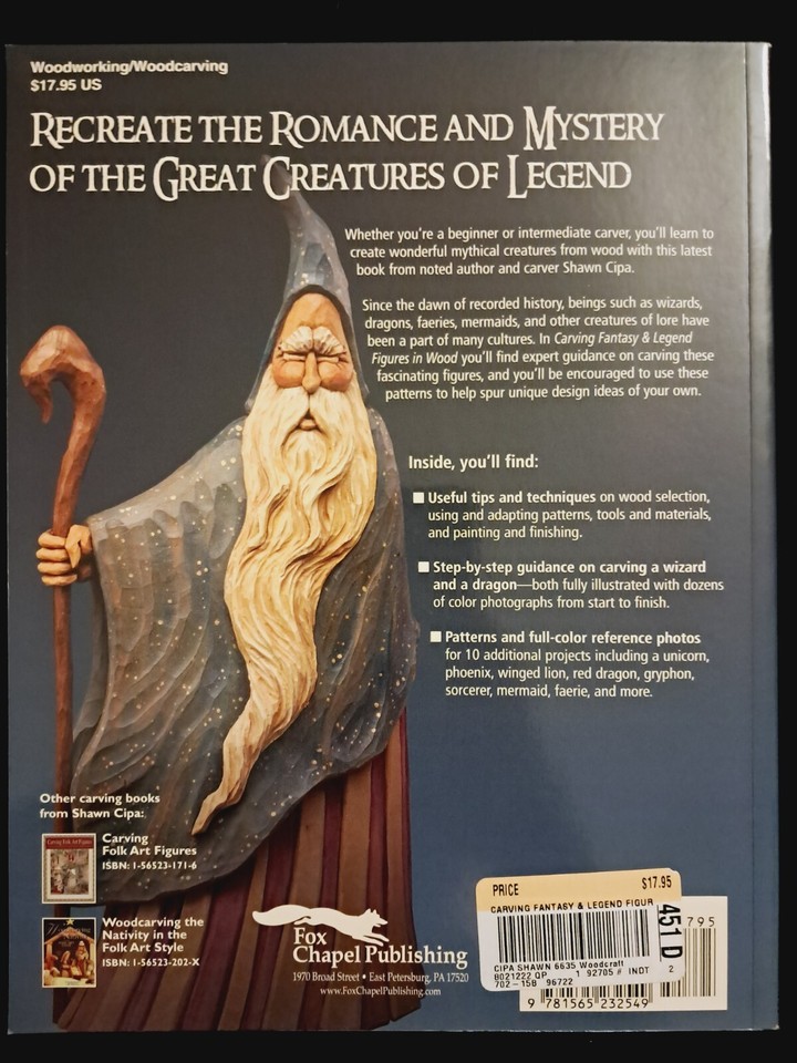 Carving Fantasy & Legend Figures in Wood: Patterns & Instructions By ...