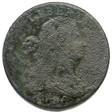 1796 S-95 R-5+ Draped Bust Large Cent Coin 1c