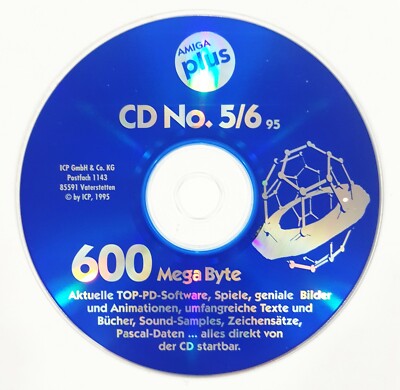  1995 Commodore Amiga Plus CD #5/6/95 Public Domain/Spiele/Demos/Shareware