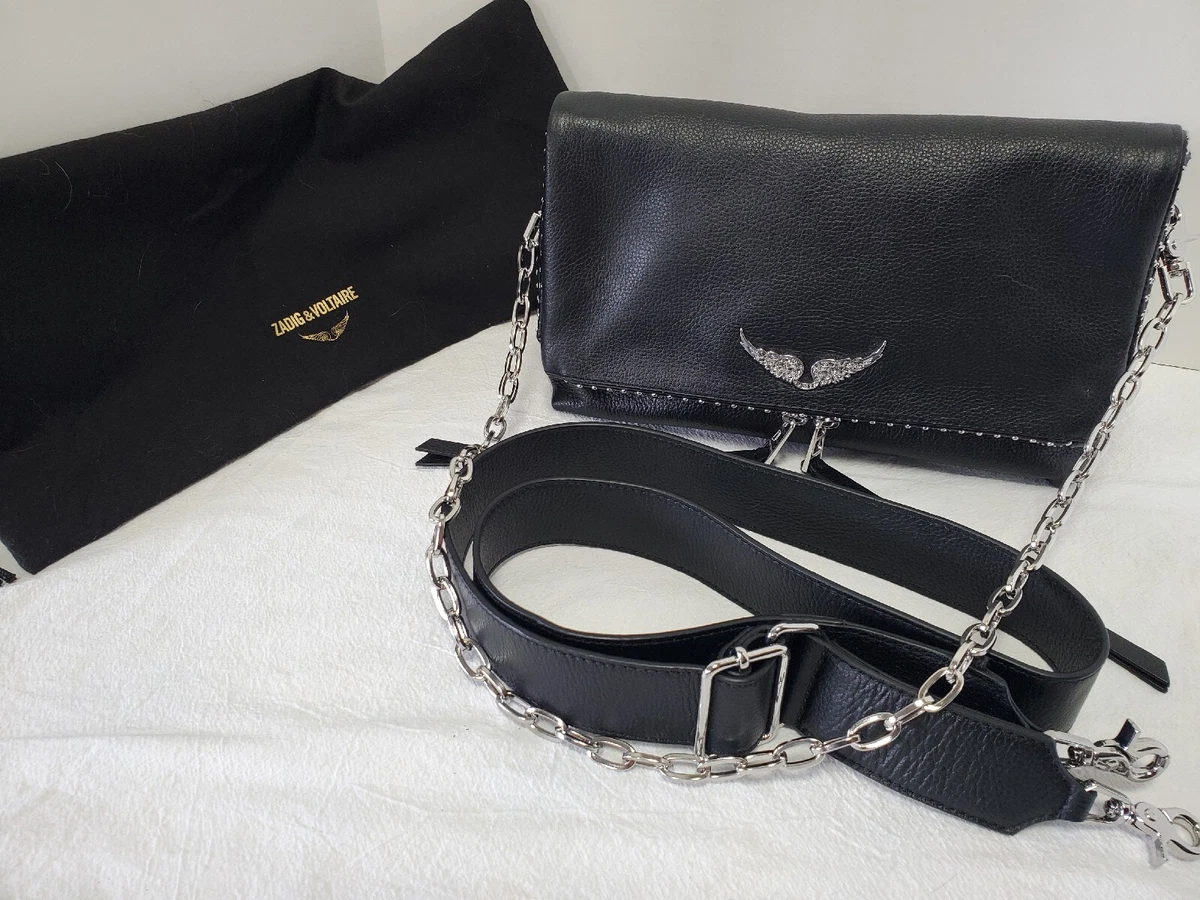 Zadig&Voltaire stud-detail leather bag strap Black