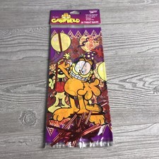 Vintage 1998 Garfield 20 Treat Birthday Party Gift Bags Paper Art Retro 5x11.25"