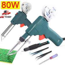 Auto Soldering Iron Kit 80W 110V Corded Electric Welding Gun with Welding Wire