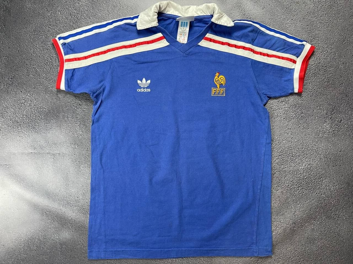 値下げ]adidas ユニフォーム　ホーム　清商業モデル フランス　1986 [値下げ]adidas フランス 清商業モデル ホーム ユニフォーム 1986 ウェア