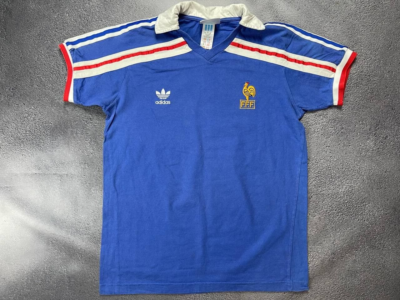 France 1986 Adidas Home football shirt Soccer Jersey size L | eBay