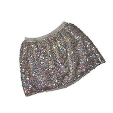 Girls Cat  Jack Multicolor Sequin Skirt With Elastic Waistband Size M 1692